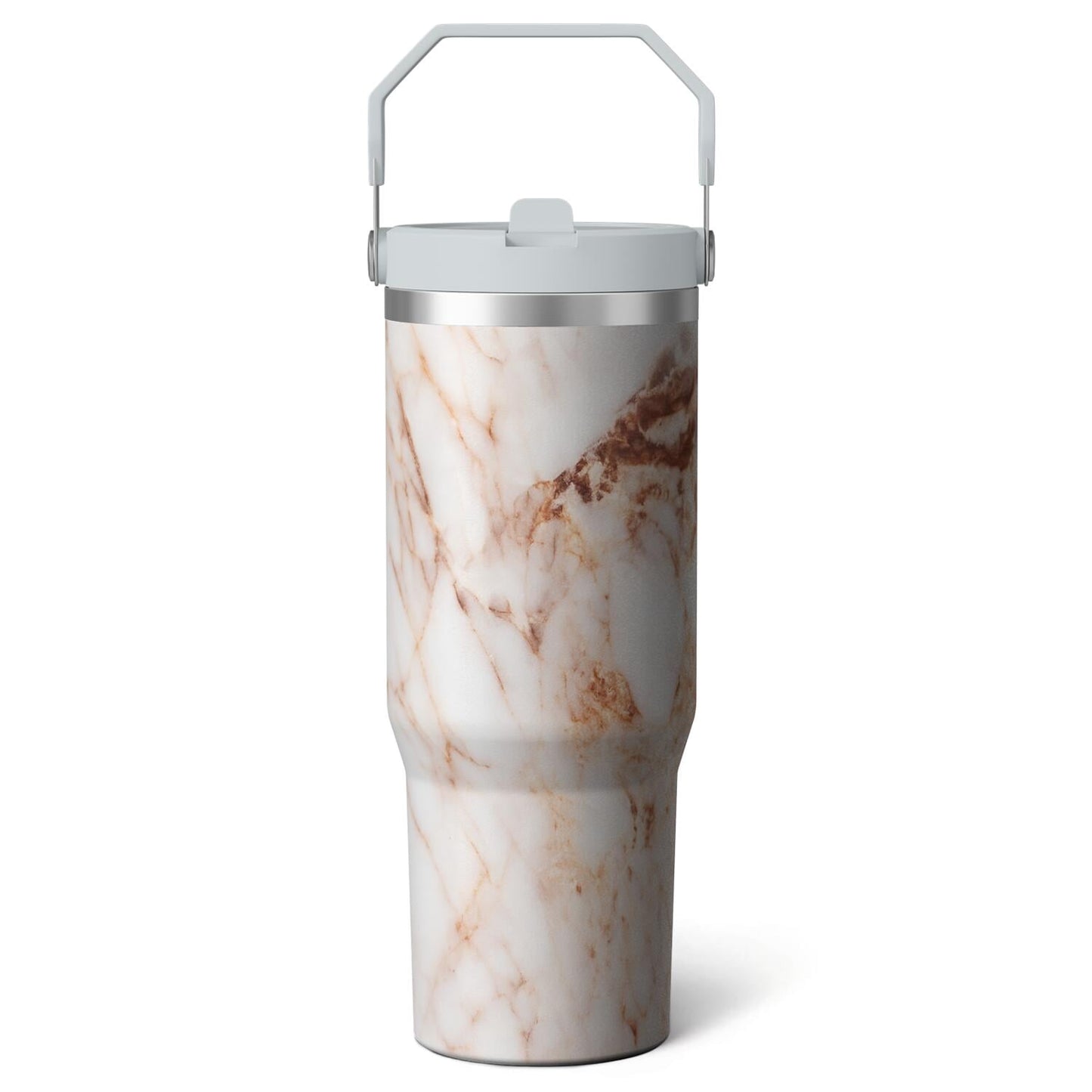 1pc Bow 30oz Tumbler with Straw & Handle - Insulated Stainless Steel Cup | Holiday Gift for - Tumbler