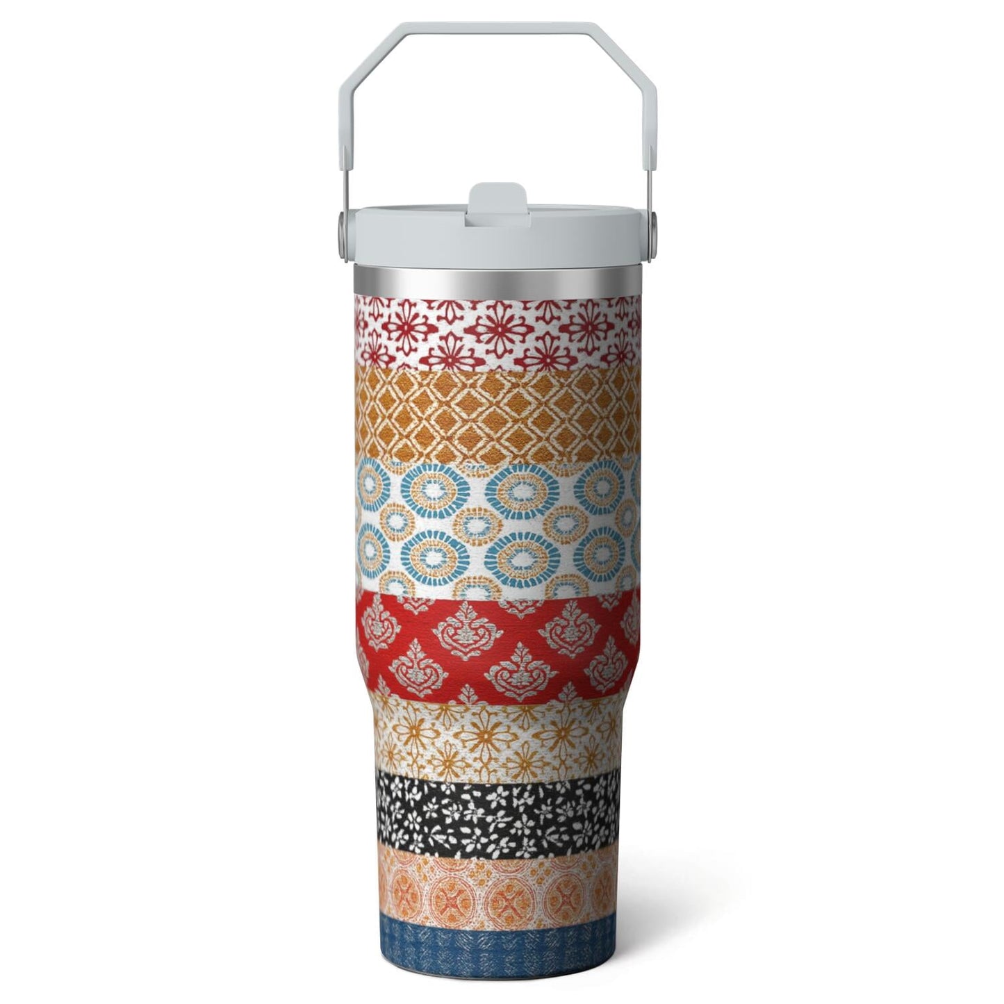 1pc shark 30oz Tumbler with Straw & Handle - Insulated Stainless Steel Cup | Holiday Gift for - Tumbler