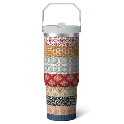 1pc shark 30oz Tumbler with Straw & Handle - Insulated Stainless Steel Cup | Holiday Gift for - Tumbler
