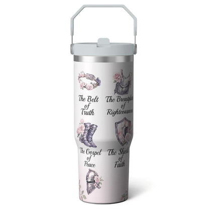 1pc cherry 30oz Tumbler with Straw & Handle - Insulated Stainless Steel Cup | Holiday Gift for - Tumbler