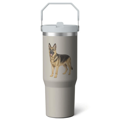 1pc Bow 30oz Tumbler with Straw & Handle - Insulated Stainless Steel Cup | Holiday Gift for - Tumbler