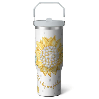 1pc Capibara 30oz Tumbler with Straw & Handle - Insulated Stainless Steel Cup | Holiday Gift for - Tumbler