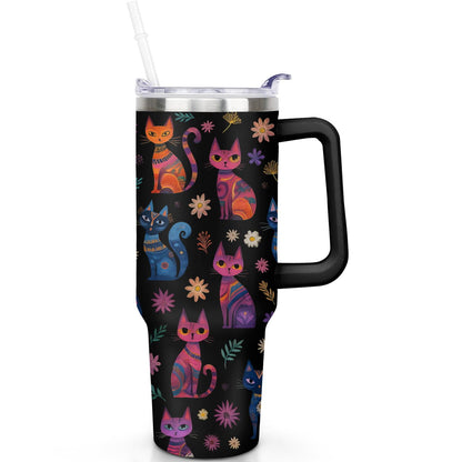 1pc Goose 40oz Tumbler with Straw & Handle - Insulated Stainless Steel Cup | Holiday Gift for - Tumbler