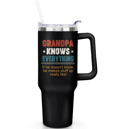 1pc cherry 40oz Tumbler with Straw & Handle - Insulated Stainless Steel Cup | Holiday Gift for - Tumbler