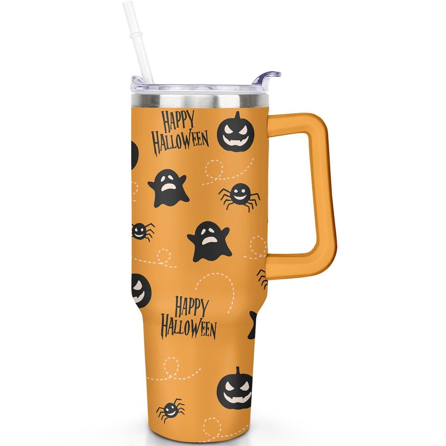 1pc Paw prints 40oz Tumbler with Straw & Handle - Insulated Stainless Steel Cup | Holiday Gift - Tumbler