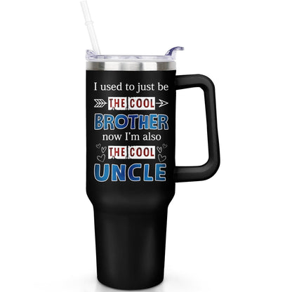 1pc cherry 40oz Tumbler with Straw & Handle - Insulated Stainless Steel Cup | Holiday Gift for - Tumbler