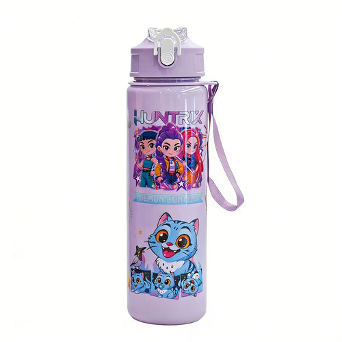 Cartoon Anime Tumbler – Reusable Hard Plastic Water Bottle with Lid & Straw Eco, Drinkware, Portable, Cup, Mug, Bottled, Washable, Stylish