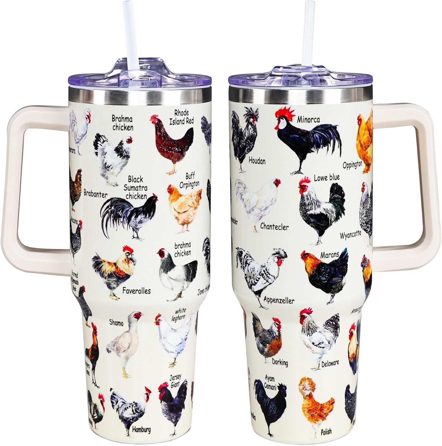 Chicken Tumbler Cup 40 OZ, Chicken Gifts For Chicken Lovers, Chicken Mom Gifts, Funny Chicken Gifts for - Tumbler