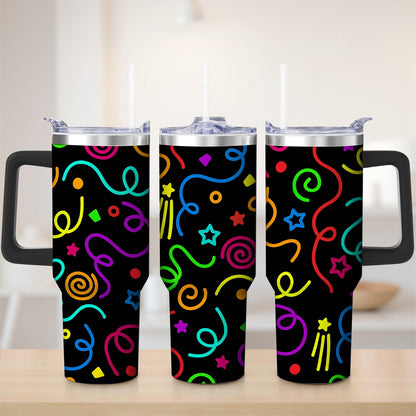 Colorful Confetti Stainless Steel Tumbler, 30oz - Tumbler
