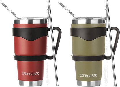 Ezprogear 30 oz 2 Pack Stainless Steel Tumbler Double Wall Travel Cup Vacuum Insulated Coffee Mug with - Tumbler