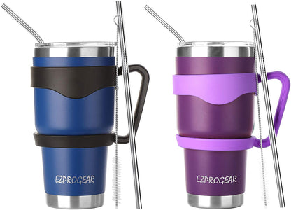 Ezprogear 30 oz 2 Pack Stainless Steel Tumbler Double Wall Travel Cup Vacuum Insulated Coffee Mug with - Tumbler
