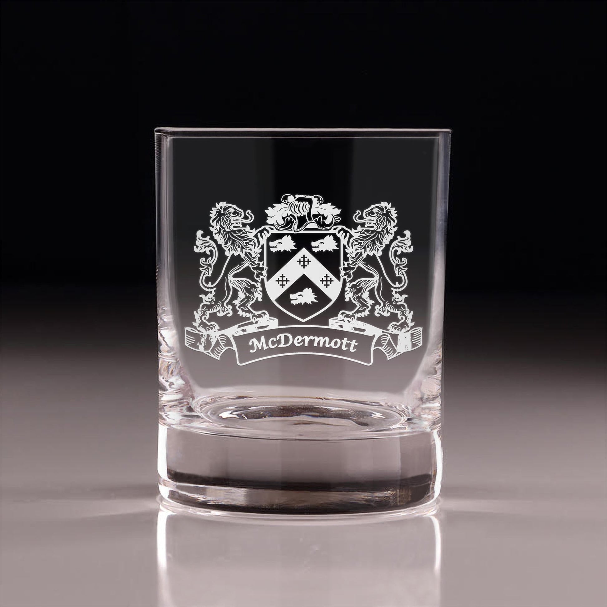 McDermott Irish Coat of Arms Old Fashioned Tumblers - Set of 4