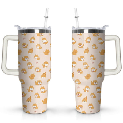Gift for Dog Lovers Cute Dog Tumbler for Women - 40oz Dog Tumblers with Handle Straw and - Tumbler