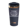 RTIC 18 oz Ceramic Lined Insulated Happy Hour Pint Tumbler, Leak Resistant Lid, Soft-Touch Exterior, Dark Midnight Dust