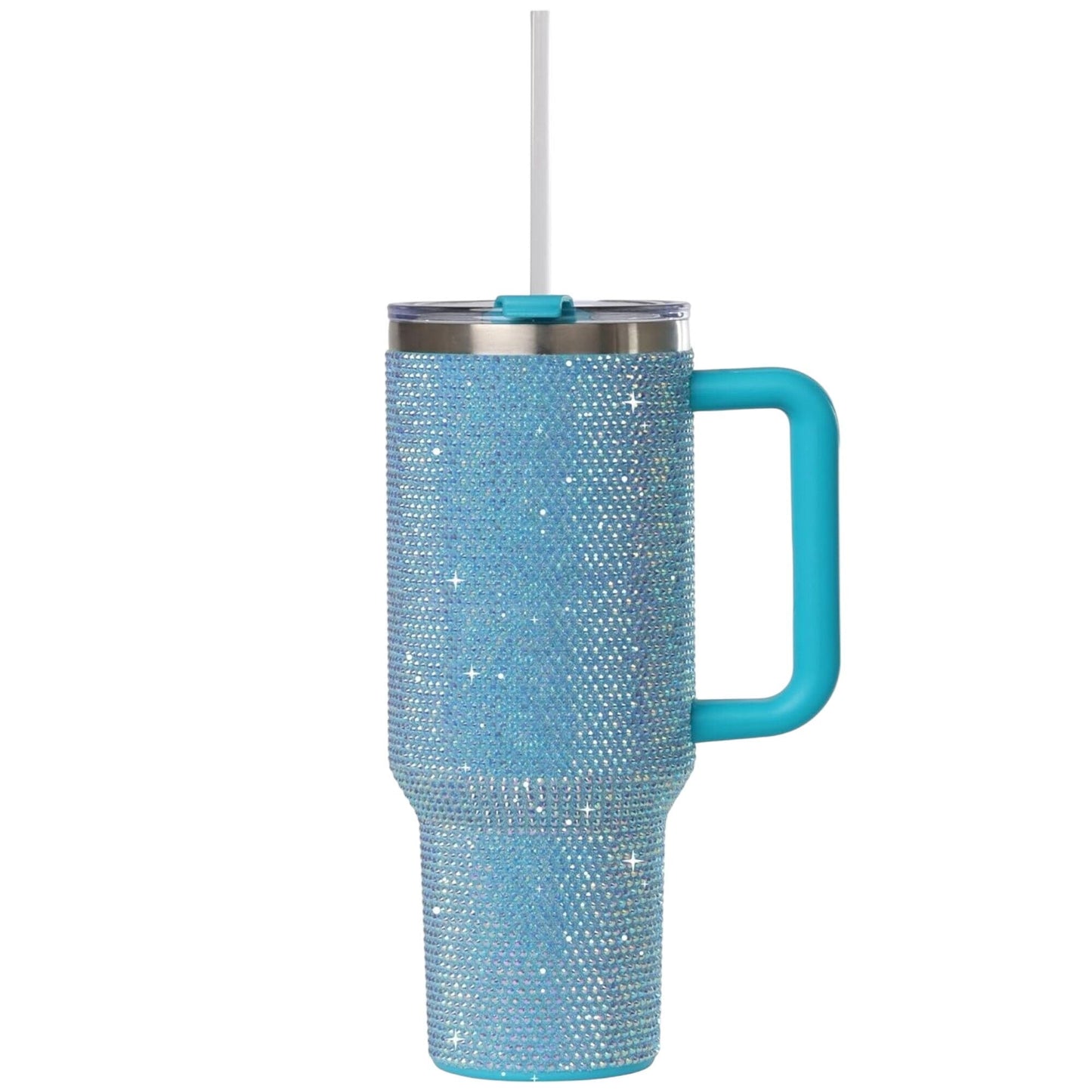 STP GOODS Stainless Steel Rhinestone Insulated Tumbler with Handle Lid and Straw 40 fl oz (1200 ml) - Tumbler