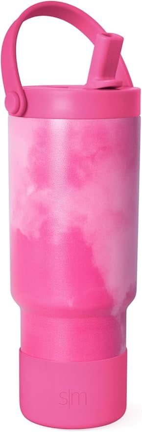 Simple Modern 24 Fl Oz Insulated Stainless Steel Trek Pivot Tumbler With Straw Lid And Top Handleseaside - Tumbler