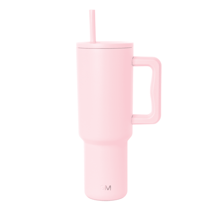 Simple Modern 40 fl oz Insulated Stainless Steel Trek Tumbler with Straw Lid | Cotton Candy Tie - Tumbler