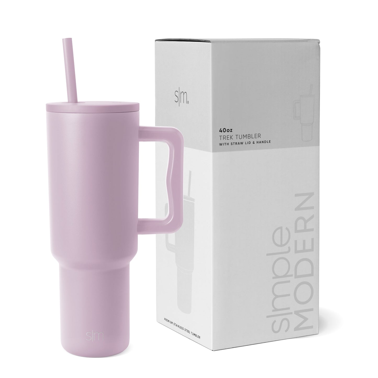 Simple Modern 40 fl oz Insulated Stainless Steel Trek Tumbler with Straw Lid | Graphite - Tumbler