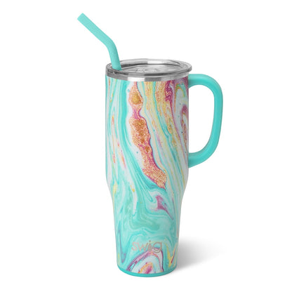 Swig Life 40oz Mega Mug | Insulated Stainless Steel Tumbler with Handle | Over The Rainbow - Tumbler