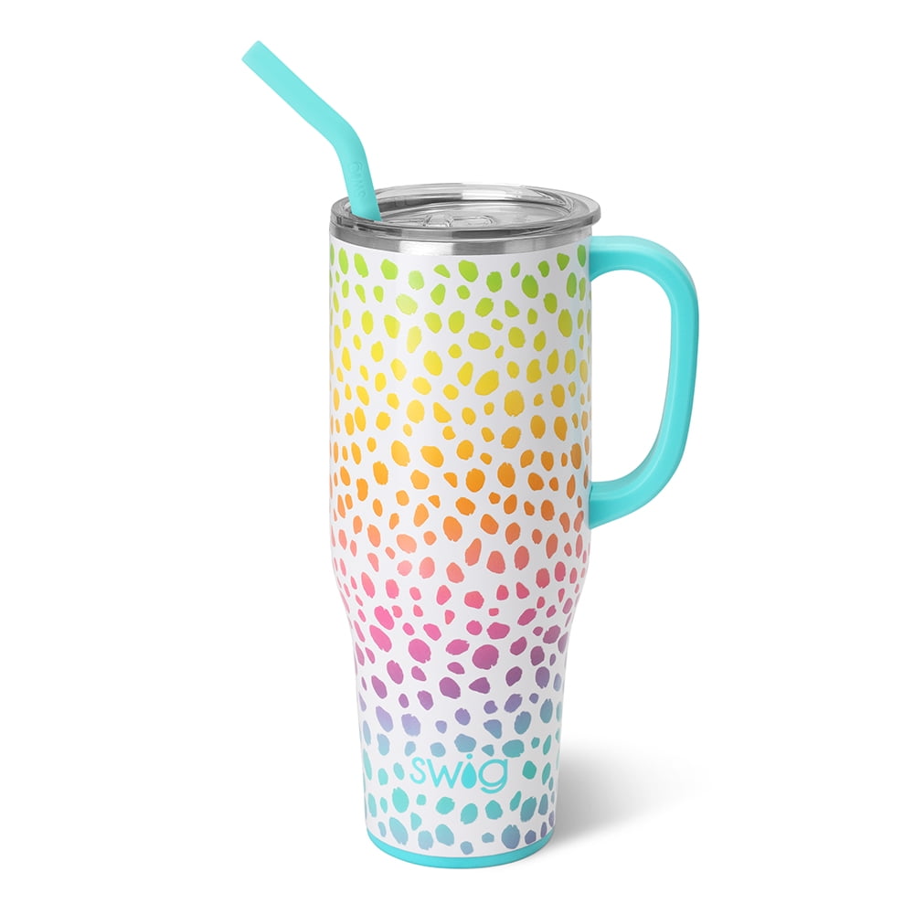 Swig Life 40oz Mega Mug | Insulated Stainless Steel Tumbler with Handle | Over The Rainbow - Tumbler